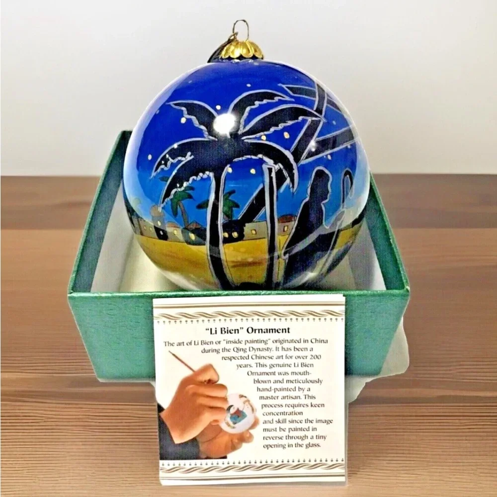 Pier 1 Imports Li Bien Nativity Jesus Christmas Ornament 2015 Hand Painted Large